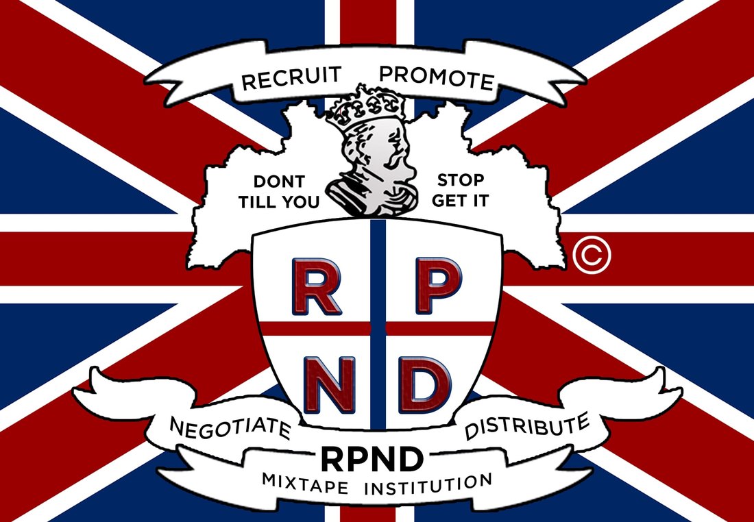 RPND Mixtape Institution crest — Recruit, Promote, Negotiate, Distribute